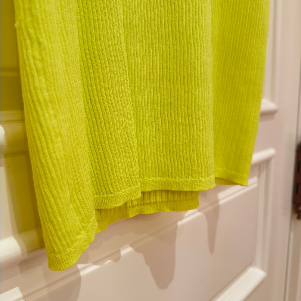 Twin-Set Yellow Ribbed Knit Tank Top - Picture 5 of 13